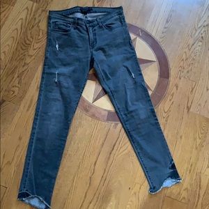 Flying monkey shark bite hem grey jeans, size 29